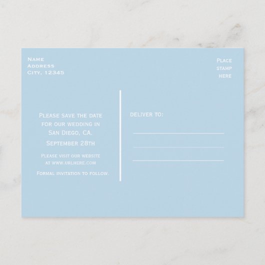 HAPPY EVER AFTER Storybook Save Date Briefkaart (Achterkant)