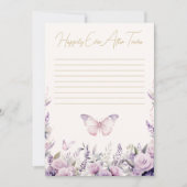 Happy Ever After Trivia Butterflies Bruidsspel Kaart (Voorkant)