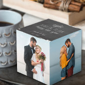 Happy Ever After Weddenschap Jubileum Slate 4 Foto Kubus