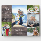 Happy Ever Na 5e bruiloft Jubileum Foto Fotoplaat (Voorkant)