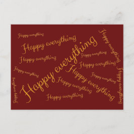 Happy Everything - Elegante Schrift Grußkarte Feestdagenkaart