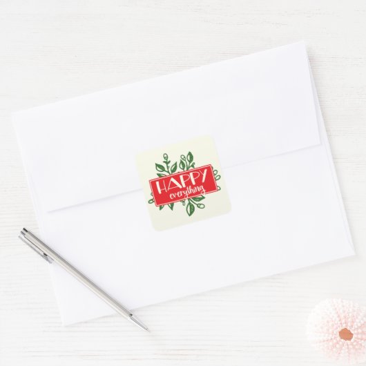 Happy Everything Holiday Sticker Labels (Envelop)