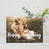 Happy Everything Moderne kerstfoto Feestdagenkaart (Staand voorkant)