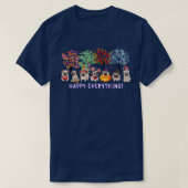 Happy Everything pug dog Seasons All Year Tree lov T-shirt (Design voorkant)