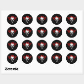 Happy Evil Clown Red Hair Ronde Sticker (Vel)