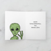 Happy Extraterrestrial Day - 20 maart Kaart (Binnen)