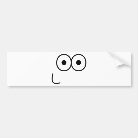 Happy Eyes and Mouth - Bumpersticker (Voorkant)
