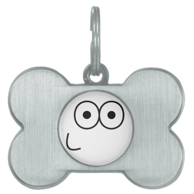 Happy Eyes and Mouth - Pet Tag Huisdieren Naamplaatje (voorkant)