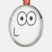 Happy Eyes and Mouth - Premium Round Ornament (Links)