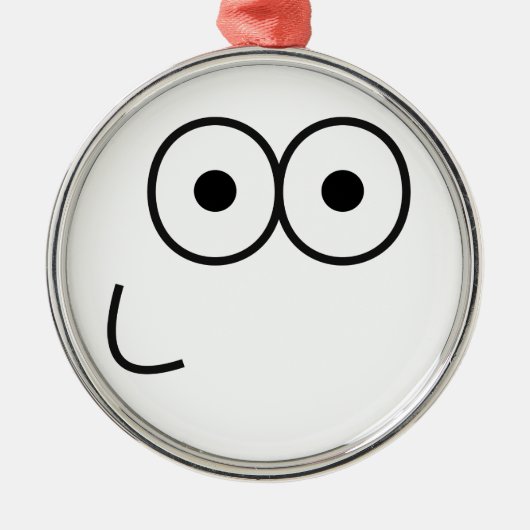 Happy Eyes and Mouth - Premium Round Ornament (Voorkant)