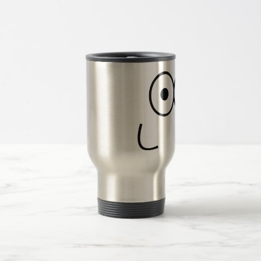 Happy Eyes and Mouth - Travel Mug Reisbeker (Center)