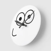 Happy Eyes and Mouth - Wall Clock Ronde Klok (Hoek)