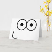 Happy Eyes and Mouth - Wenskaart Kaart (Gele Bloem)