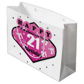 HAPPY FABULOUS 21ST BIRTHDAY LAS VEGAS GIFT BAG GROOT CADEAUZAKJE (Achterkant Gekanteld)