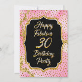 Happy Fabulous 30ste verjaardag Uitnodiging (Voorkant)