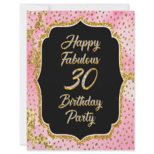 Happy Fabulous 30ste verjaardag Uitnodiging Party