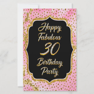 Happy Fabulous 30ste verjaardag Uitnodiging Party Briefpapier