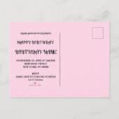 Happy Fabulous 50ste verjaardag Uitnodiging Party (Achterkant)