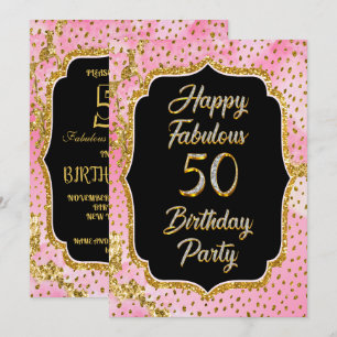 Happy Fabulous 50ste verjaardag Uitnodiging Party