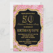 Happy Fabulous 50ste verjaardag Uitnodiging Party Briefpapier (Achterkant)