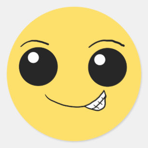 Happy Face 5 Ronde Sticker