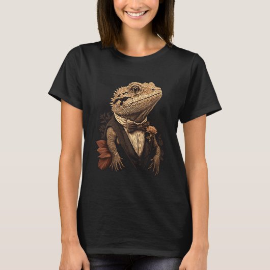 Happy Face Bearded Dragon T-shirt (Voorkant)