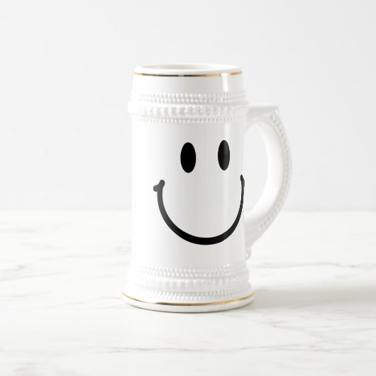 Happy Face Beer Stein Bierpul (Voorkant rechts)