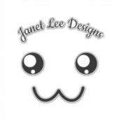 Happy Face Black met naam Sticker (Voorkant)