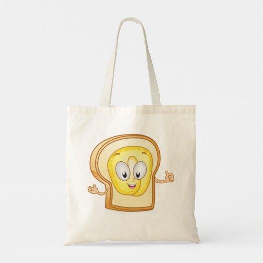 Happy Face Bread Canvas tas (Achterkant)