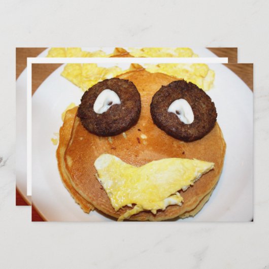 Happy Face Breakfast Kaart (Voorkant / Achterkant)