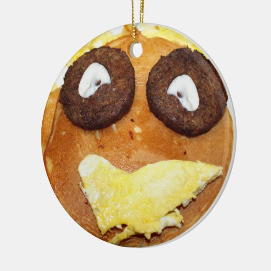 Happy Face Breakfast Keramisch Ornament (Links)