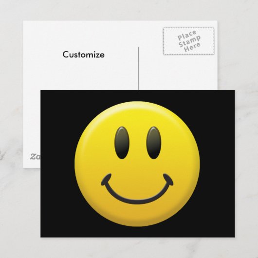 Happy Face Briefkaart (Voorkant / Achterkant)