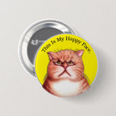 Happy Face cat Ronde Button 5,7 Cm (Voorkant /achterkant)