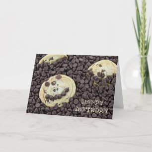 Happy Face Chocolade Chip Cookie Kaart