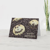 Happy Face Chocolade Chip Cookie Kaart (Voorkant)