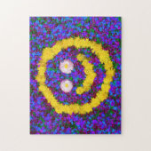 Happy Face Colorful Dandelion Flowers Legpuzzel (Verticaal)