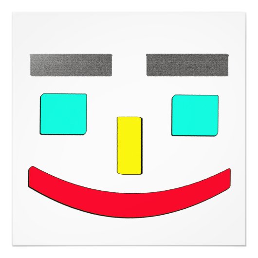 "Happy Face" Cute Design. Bestel nu Foto Afdruk (Voorkant)