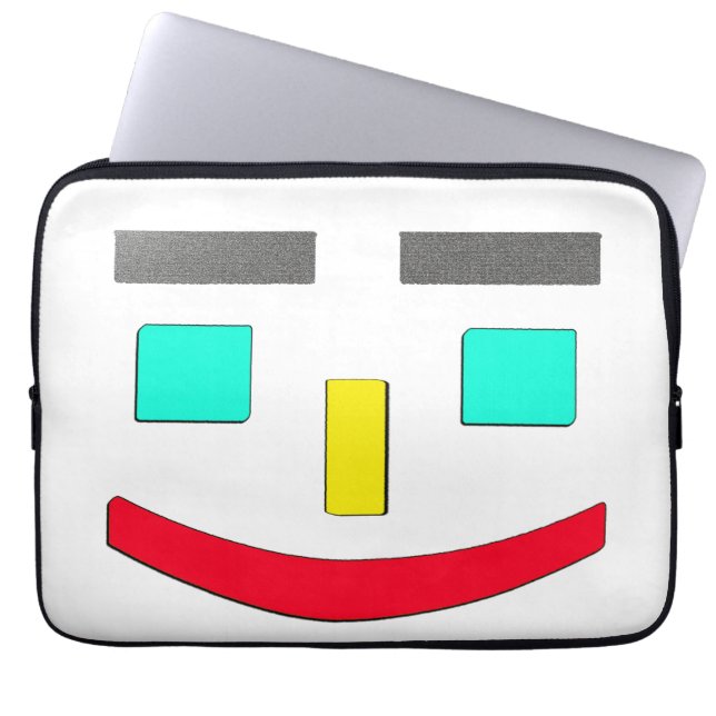 "Happy Face" Cute Design. Bestel nu Laptop Sleeve (Voorkant)