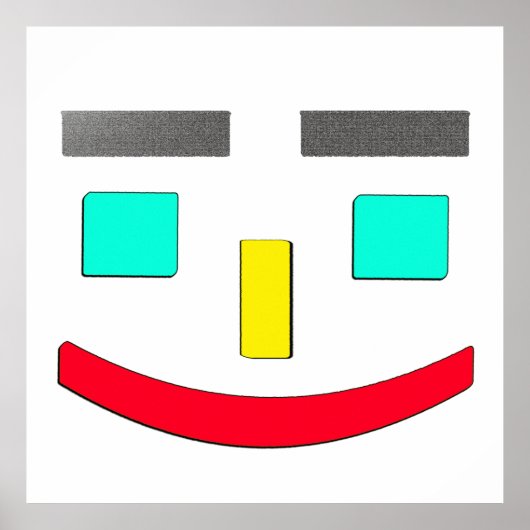 "Happy Face" Cute Design. Bestel nu Poster (Voorkant)