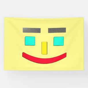 "Happy Face" Cute Design. Bestel nu Spandoek