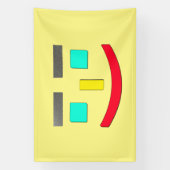 "Happy Face" Cute Design. Bestel nu Spandoek (Verticaal)