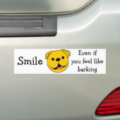 Happy Face Dog Bumpersticker (Op auto)