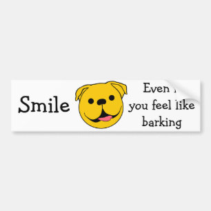 Happy Face Dog Bumpersticker