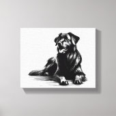 Happy Face Dog Canvas Afdruk (Voorkant)