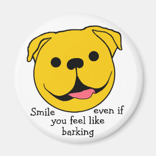 Happy Face Dog Magneet