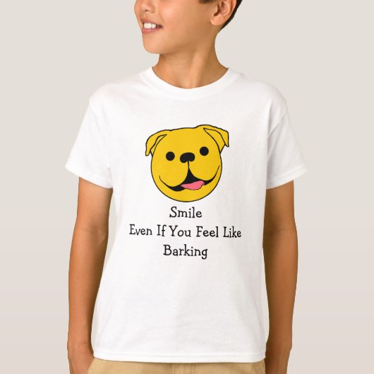 Happy Face Dog T-shirt (Voorkant)
