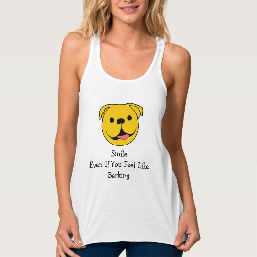 Happy Face Dog Tanktop (Voorkant)