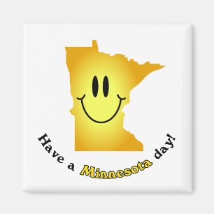 Happy Face - Een Minnesota-dag! Magneet