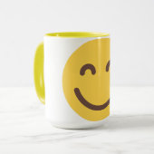 Happy Face Emoji Mug Mok (Voorkant links)