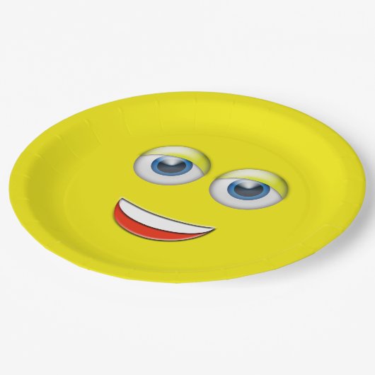 Happy Face Emoji Papieren Bordje (Gekanteld)